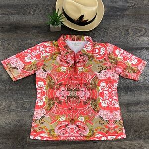 Allyson Whitmore Golf Polo Shirt Short Sleeve Bright Colorful Pattern Print